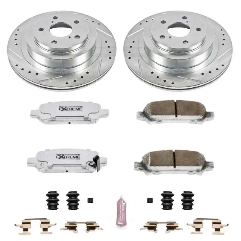 Power Stop 05-09 Subaru Legacy Rear Z26 Street Warrior Brake Kit 1