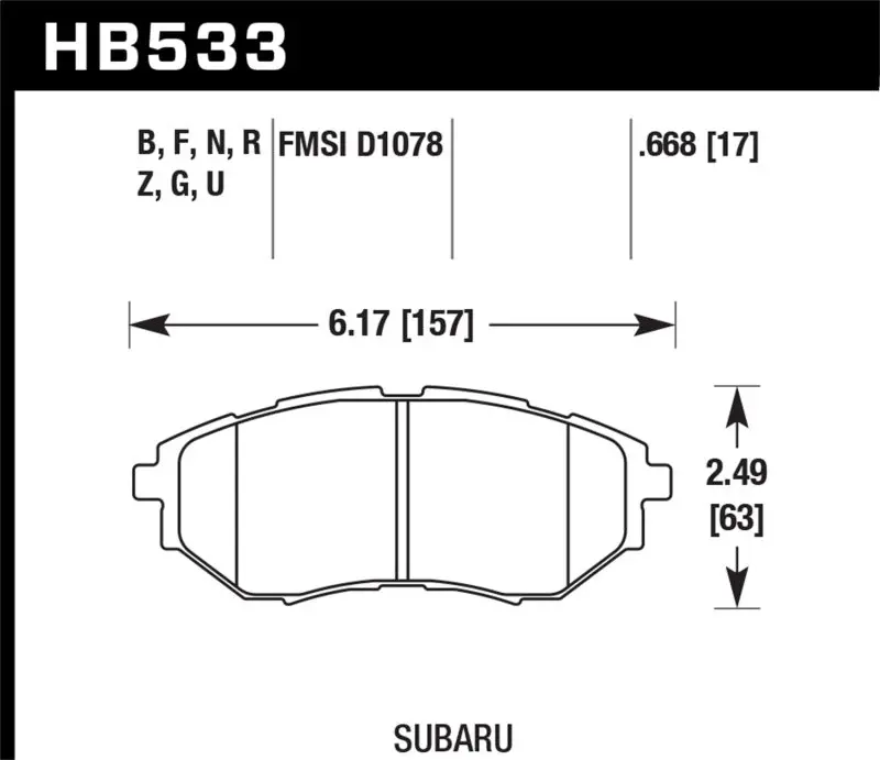 Hawk 05-08 Lgt D1078 Hp+ Street Front Brake Pads 1
