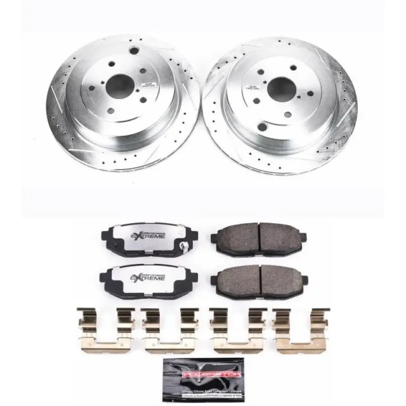 Power Stop 06-07 Subaru B9 Tribeca Rear Z26 Street Warrior Brake Kit 1