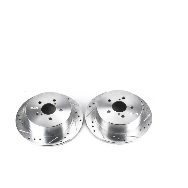 Power Stop 05-09 Subaru Legacy Rear Evolution Drilled & Slotted Rotors - Pair 1