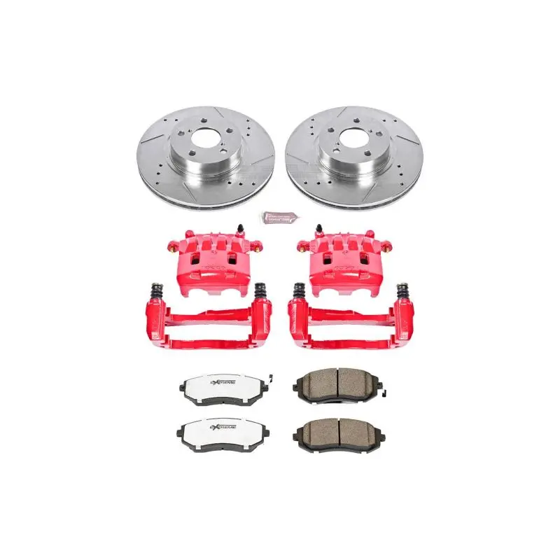 Power Stop 05-06 Saab 9-2X Front Z26 Street Warrior Brake Kit W/Calipers 1