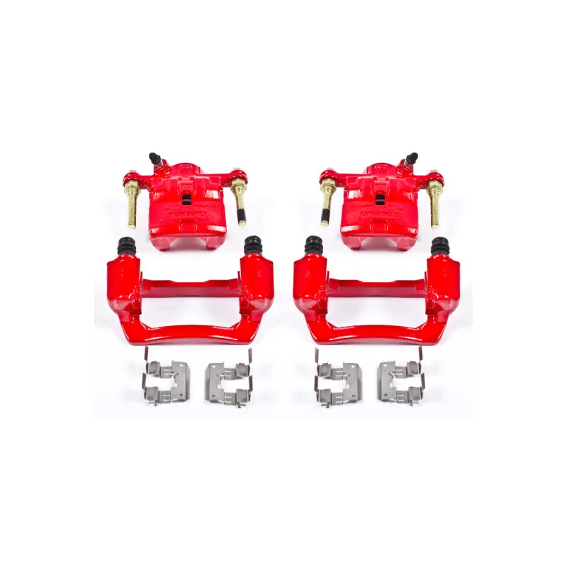 Power Stop 09-13 Subaru Forester Rear Red Calipers W/Brackets - Pair 1