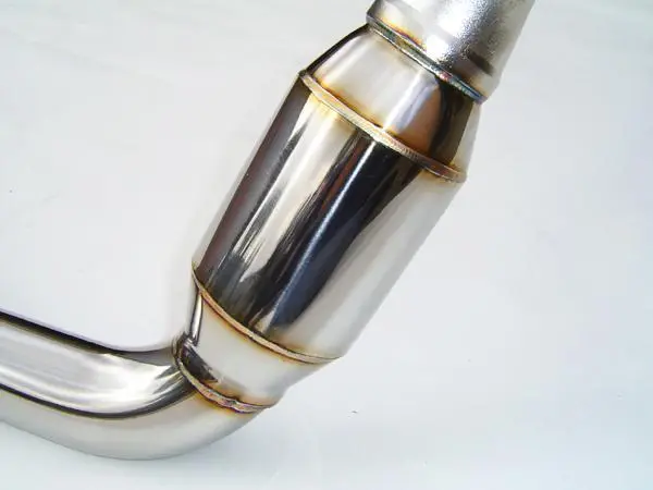 Invidia 05+ At Lgt Polished Divorced Waste Gate Downpipe With High Flow Cat 1