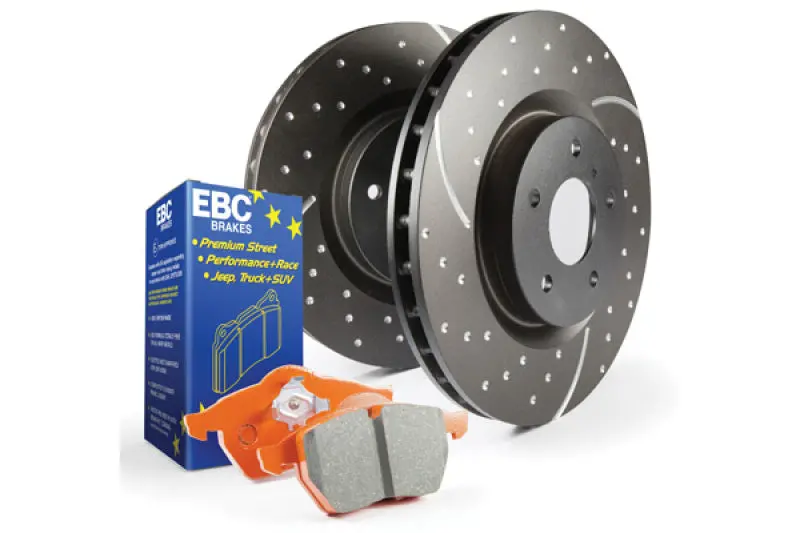 Ebc S8 Performance Brake Kit – Orangestuff Pads + Gd Drilled Rotors 1