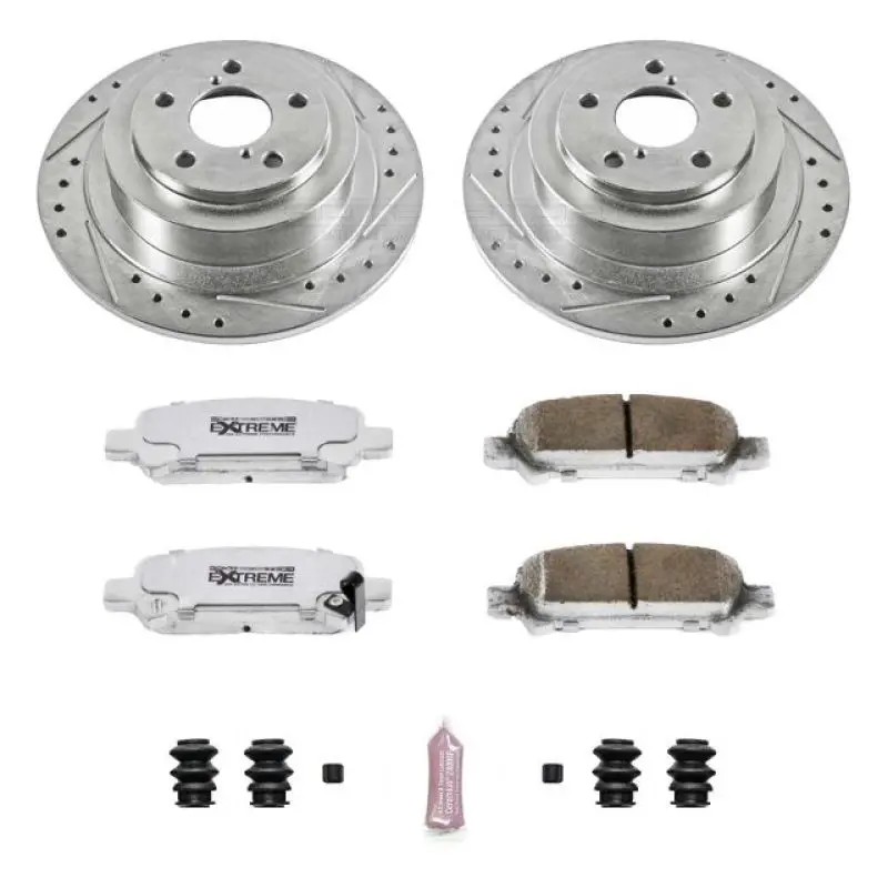 Power Stop 03-06 Subaru Baja Rear Z26 Street Warrior Brake Kit 1