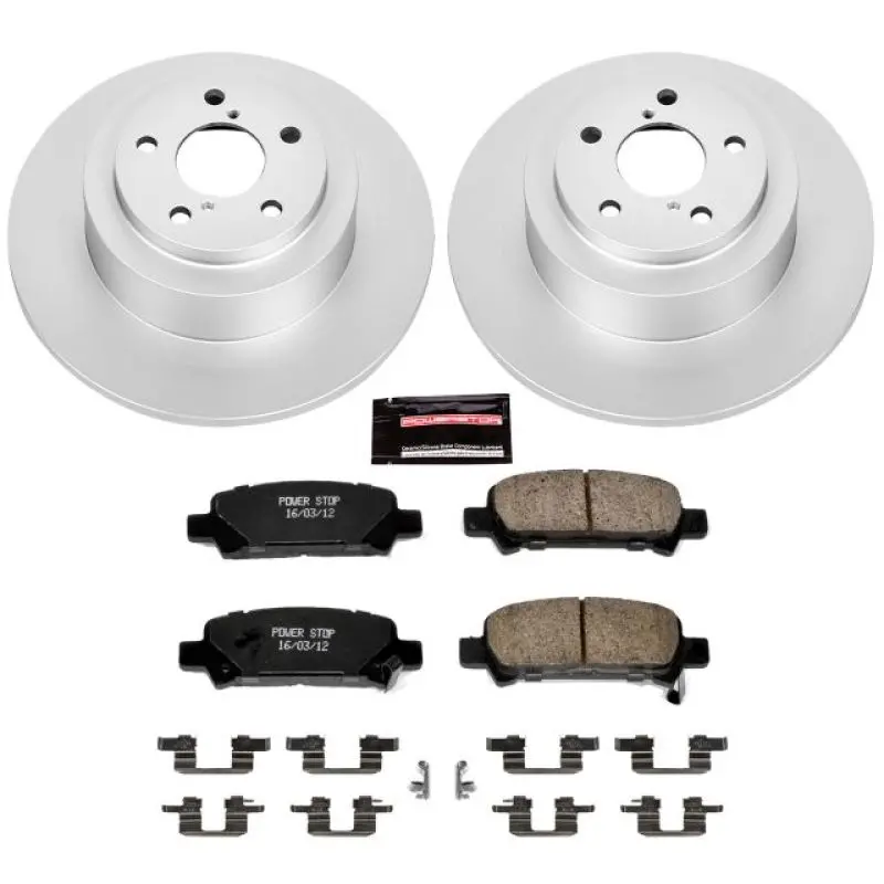 Power Stop 03-06 Subaru Baja Rear Z17 Evolution Geomet Coated Brake Kit 1