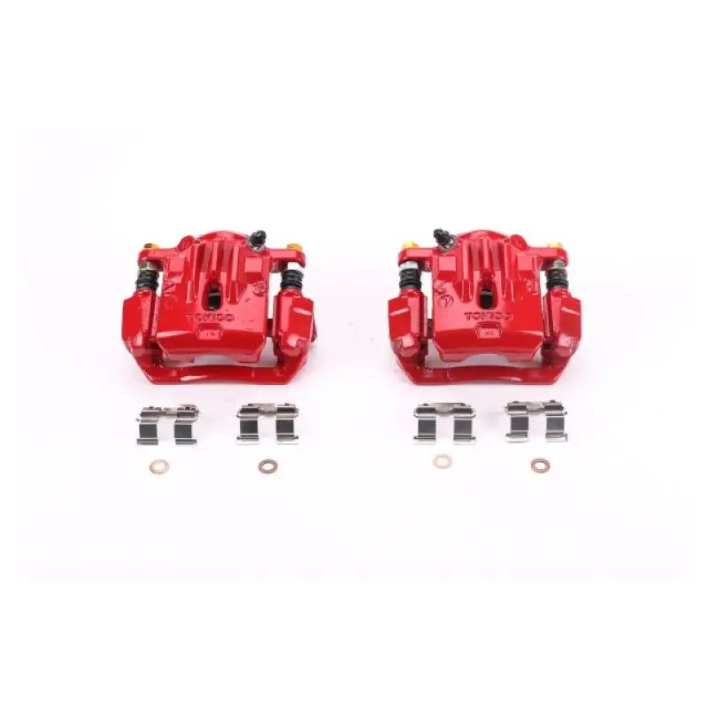 Power Stop 06-09 Subaru Legacy Rear Red Calipers W/Brackets - Pair 1