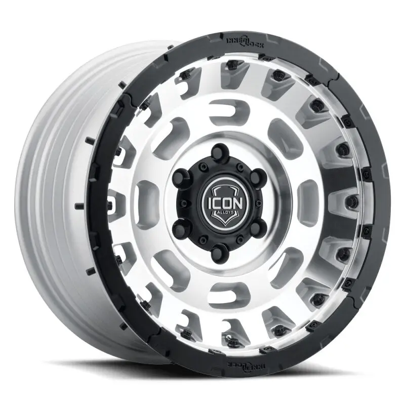 Icon Hammer Pro 17X8.5 / 6X5.5 / 25Mm / 5.75In Bs - Silver Machined 1