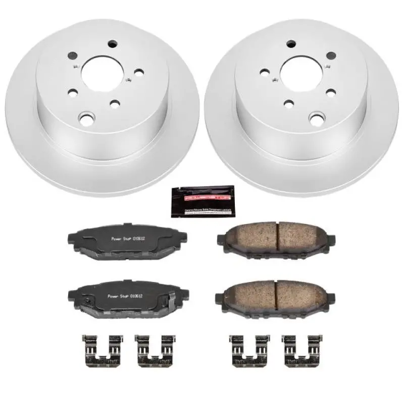 Power Stop 16-18 Subaru Crosstrek Rear Z17 Evolution Geomet Coated Brake Kit 1