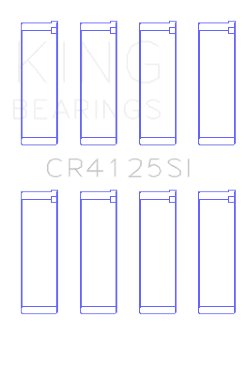 King Subaru Ej15/Ej16/Ej18/Ej20/Ej22/Ej25 (Size 0.25Mm) Silicone Bi-Metal Alum Rod Bearing Set 1