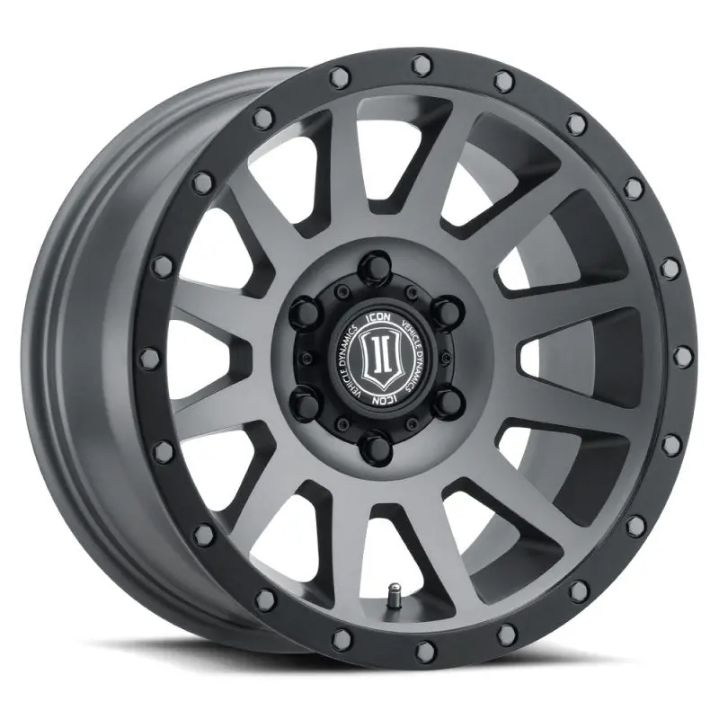Icon Compression 17X8.5 6X5.5 0Mm Offset 4.75In Bs 106.1Mm Bore Titanium Wheel 1