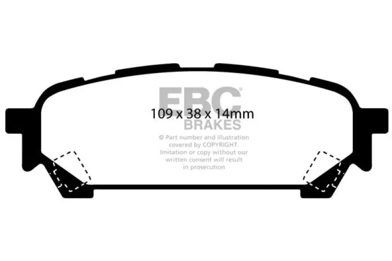 Ebc 04-06 Saab 9-2X 2.0 Turbo Redstuff Rear Brake Pads 1