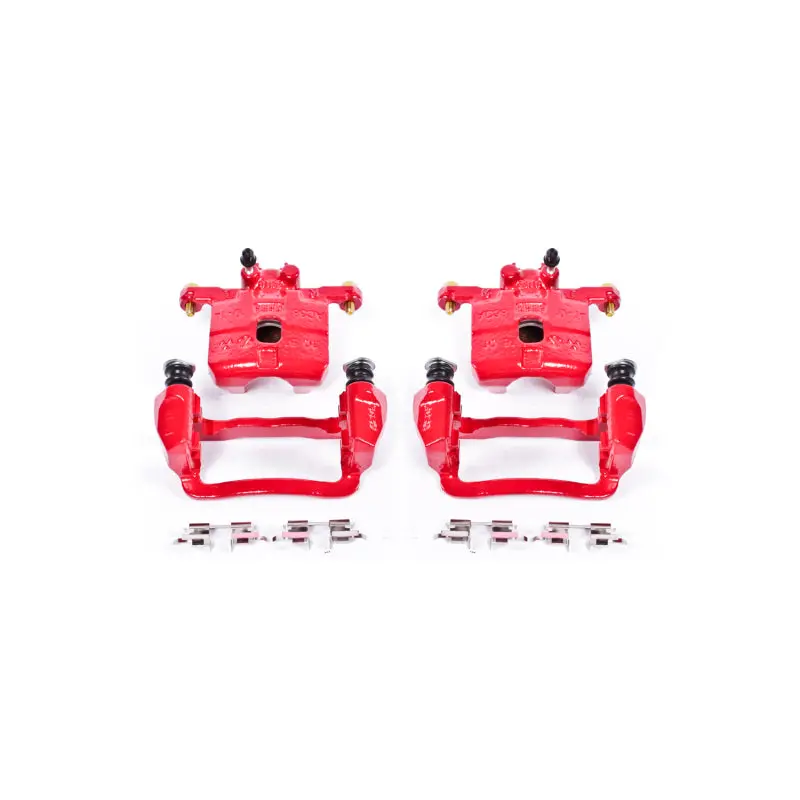 Power Stop 05-06 Saab 9-2X Rear Red Calipers W/Brackets - Pair 1
