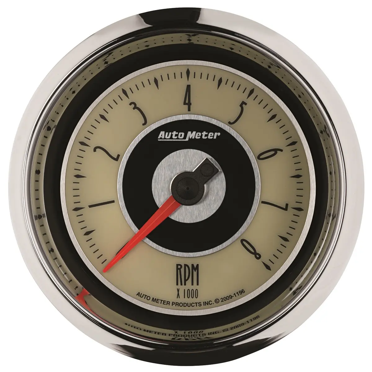 3-3/8 In. In-Dash Tachometer 0-8000 Rpm Cruiser 1