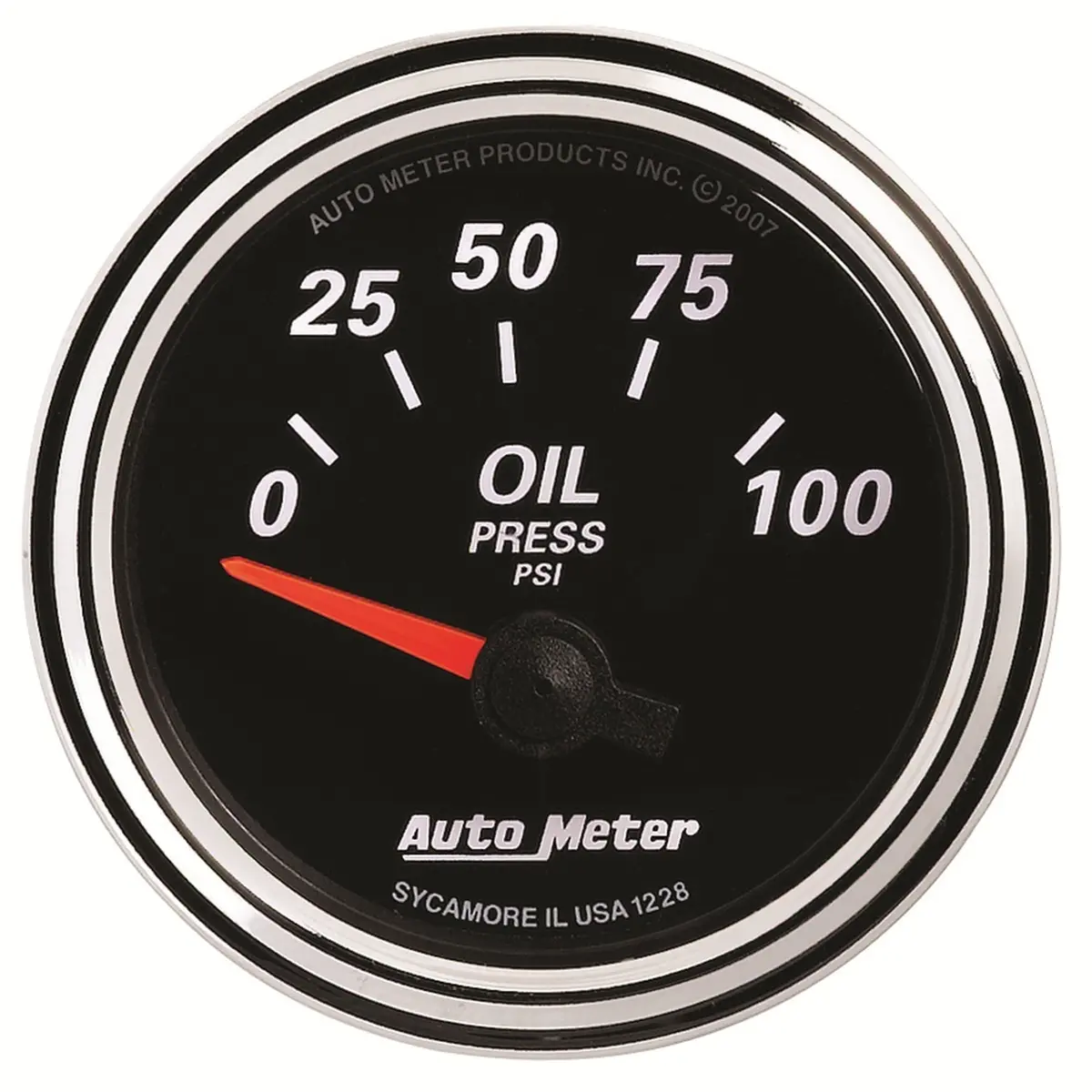 2-1/16 In. Oil Pressure 0-100 Psi Designer Black Ii 1
