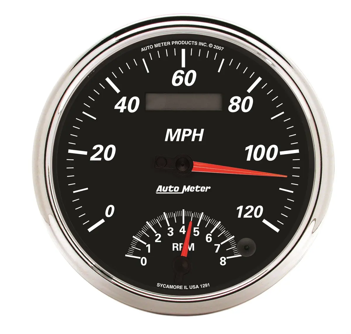 5 In. Tachometer/Speedometer Combo 8K Rpm/120 Mph Designer Black Ii 1