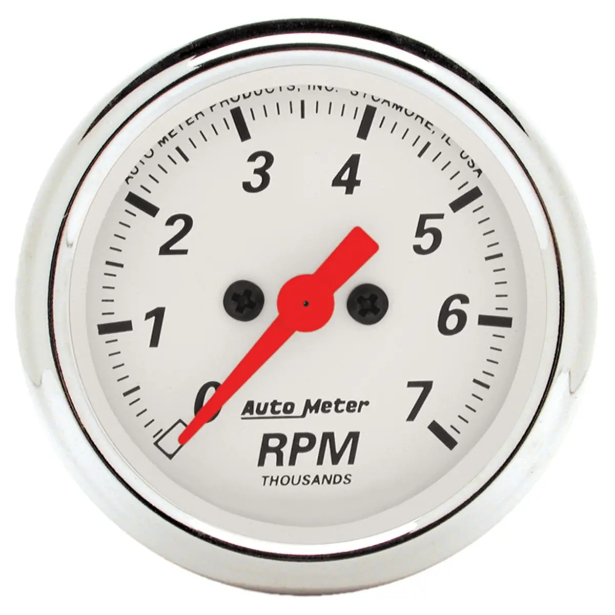 2-1/16 In. In-Dash Tachometer 0-7000 Rpm Arctic White 1