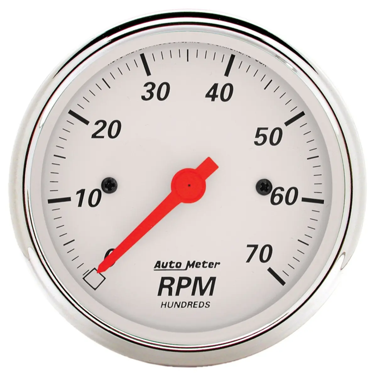 3-1/8 In. In-Dash Tachometer 0-7000 Rpm Arctic White 1