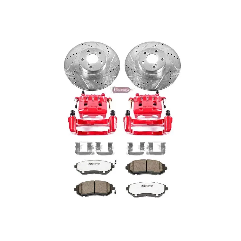 Power Stop 05-06 Saab 9-2X Front Z26 Street Warrior Brake Kit W/Calipers 1