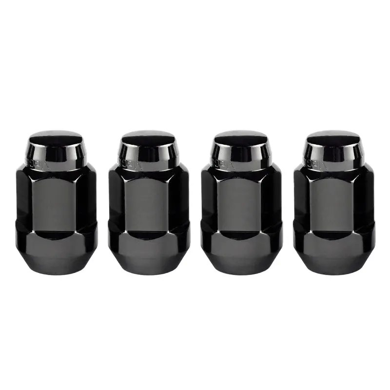 Mcgard Hex Lug Nut (Cone Seat Bulge Style) M12x1.5 / 3/4 Hex / 1.45In. Length (4-Pack) - Black 1