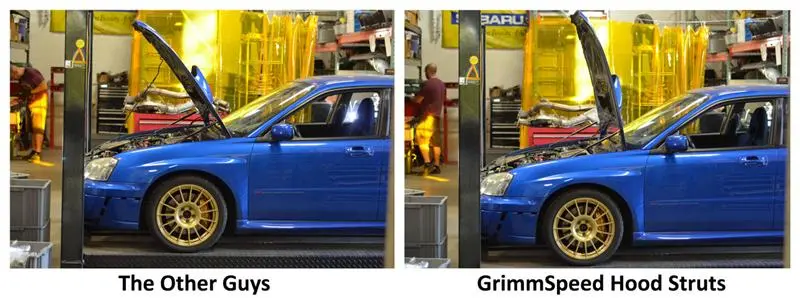 Grimmspeed 02-07 Subaru Inpreza/Wrx/Sti Hood Struts 1