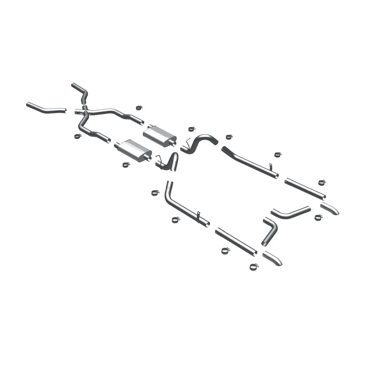Magnaflow 1955-1957 Chevrolet Bel Air Street Series Crossmember-Back Performance Exhaust System 1