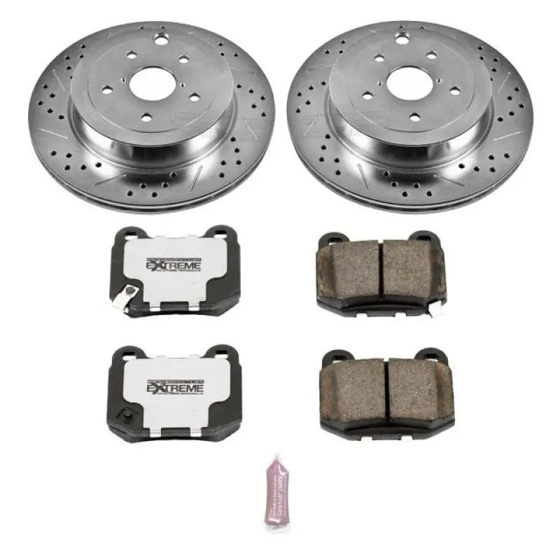 Power Stop 08-14 Subaru Impreza Rear Z26 Street Warrior Brake Kit 1