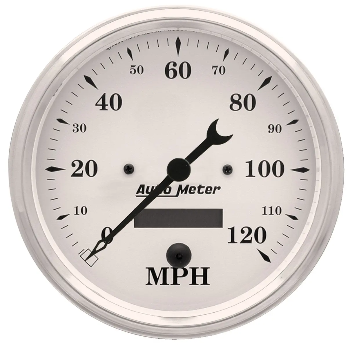 5 In. Speedometer 0-120 Mph Old-Tyme White 1