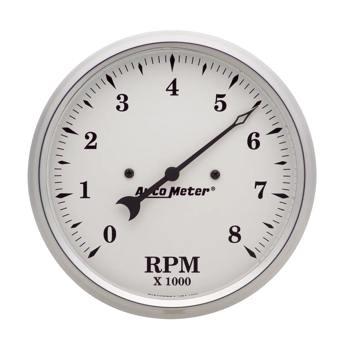 5 In. In-Dash Tachometer 0-8000 Rpm Old-Tyme White 1