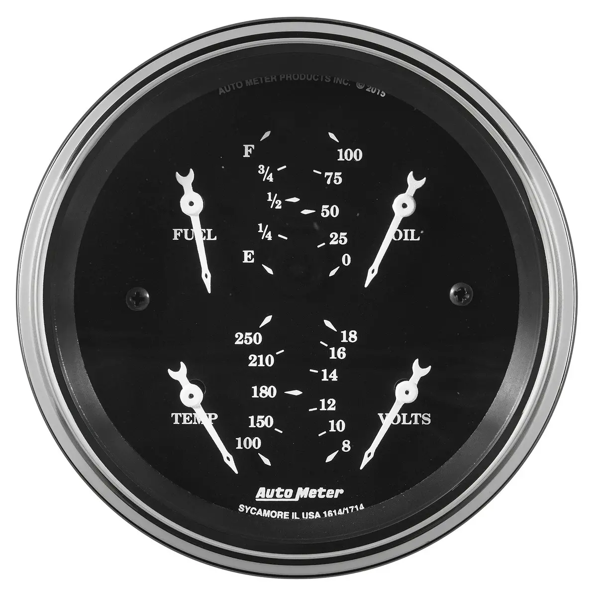 3-3/8 In. Quad Gauge 240-33 Oold Tyme Blk 1