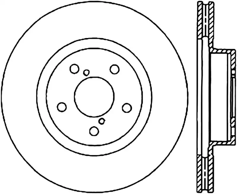 Stoptech 05-10 Subaru Impreza Wrx/Sti Slotted & Drilled Right Front Rotor 1