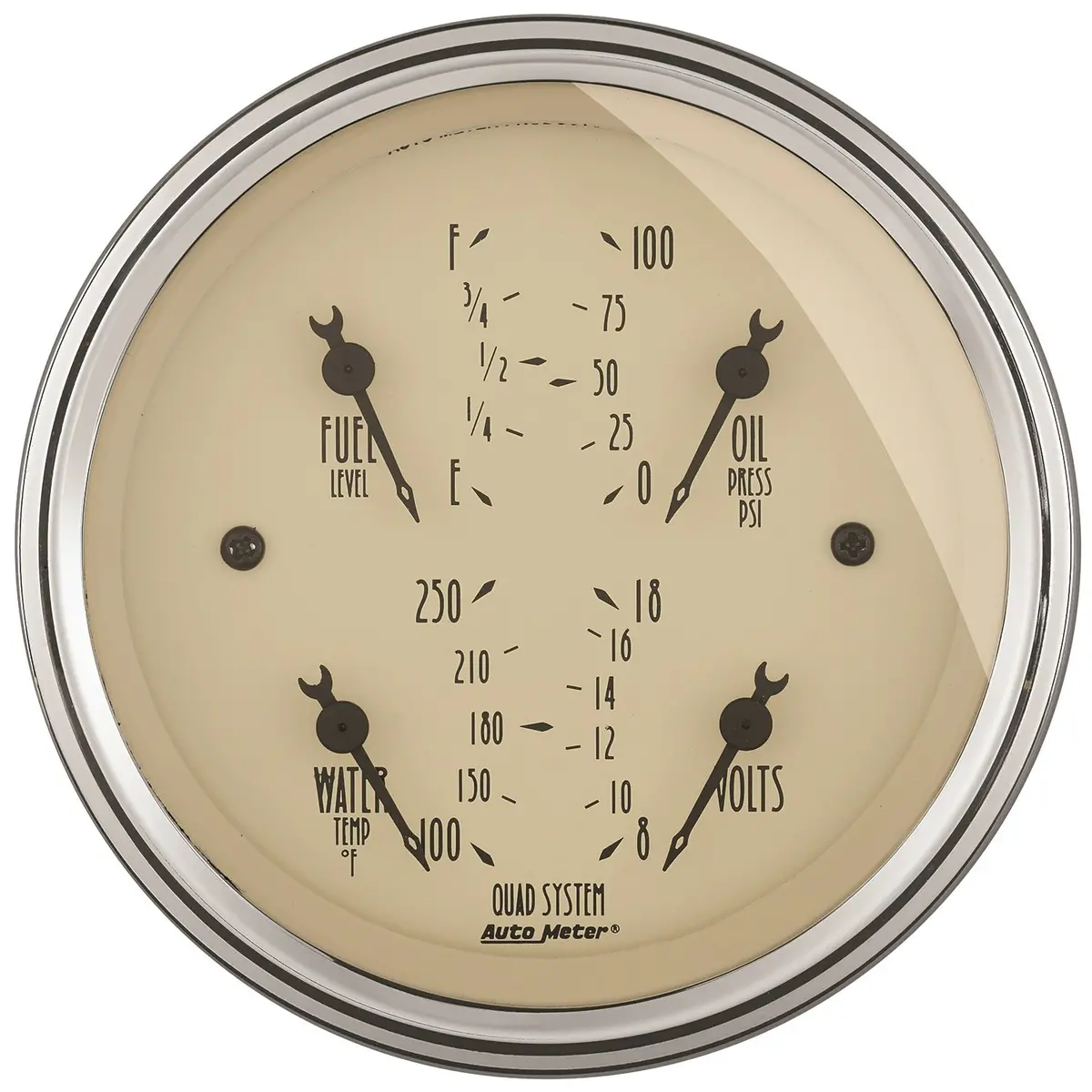 3-3/8 In. Quad Gauge 100 Psi/100-250 Fahrenheit/8-18V/240-33 O Antique Beige 1