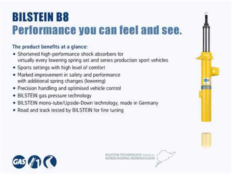 Bilstein B8 2015-2017 Subaru Wrx - Sti Front Left Monotube Strut Assembly 1