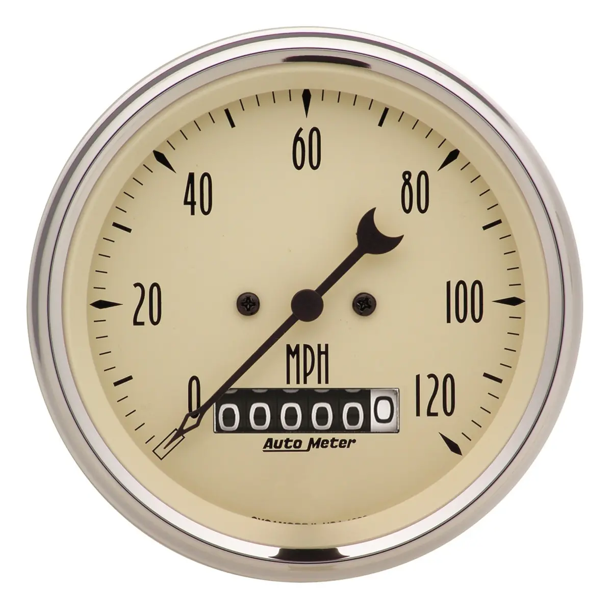 3-3/8 In. Speedometer 0-120 Mph Antique Beige 1