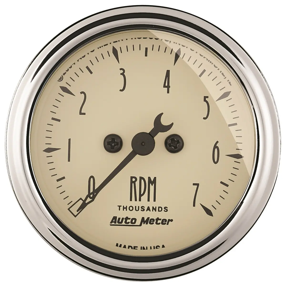 2-1/16 In. In-Dash Tachometer 0-7000 Rpm Antique Beige 1