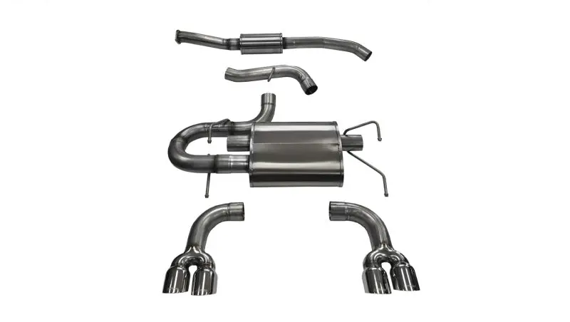 Corsa 2008-2014 Subaru Impreza Hatchback Sti 2.5L Turbo Manual Polished Sport Cat-Back Exhaust 1