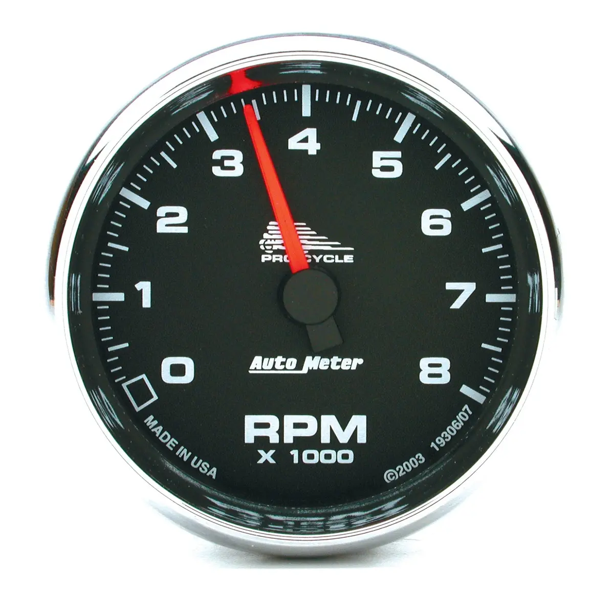 2-5/8 In. Tachometer 0-8000 Rpm Black Pro-Cycle 1