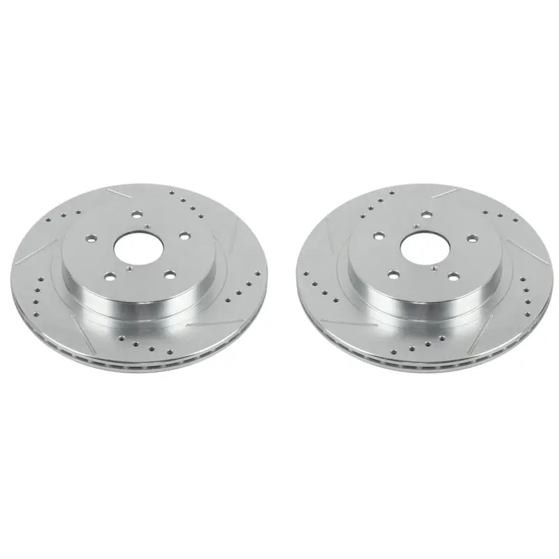 Power Stop 15-18 Subaru Legacy Rear Evolution Drilled & Slotted Rotors - Pair 1