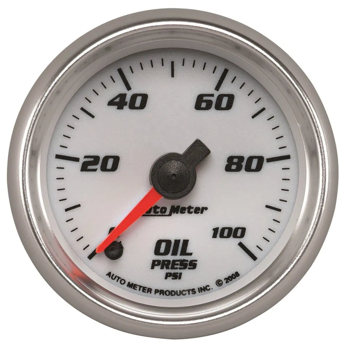 2-1/16 In. Oil Pressure 0-100 Psi White Pro-Cycle 1