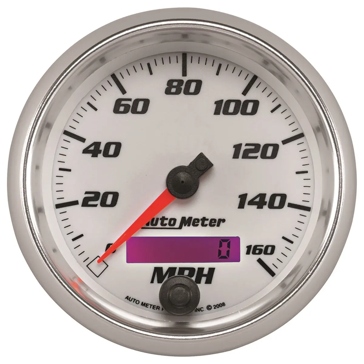 3-3/8 In. Speedometer 0-160 Mph White Pro-Cycle 1