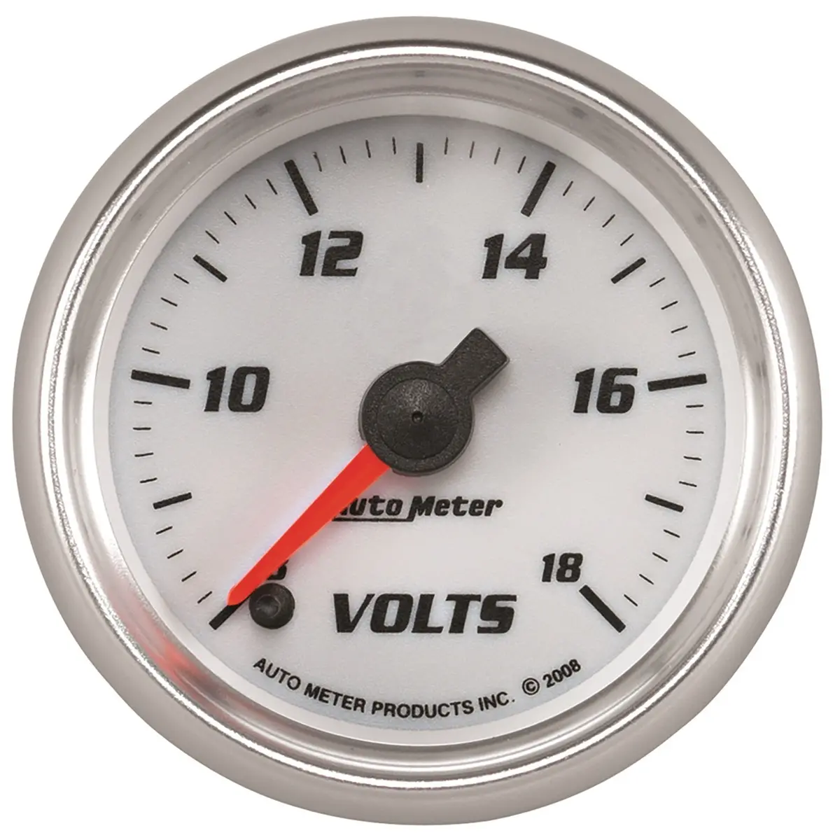 2-1/16 In. Voltmeter 8-18V White Pro-Cycle 1