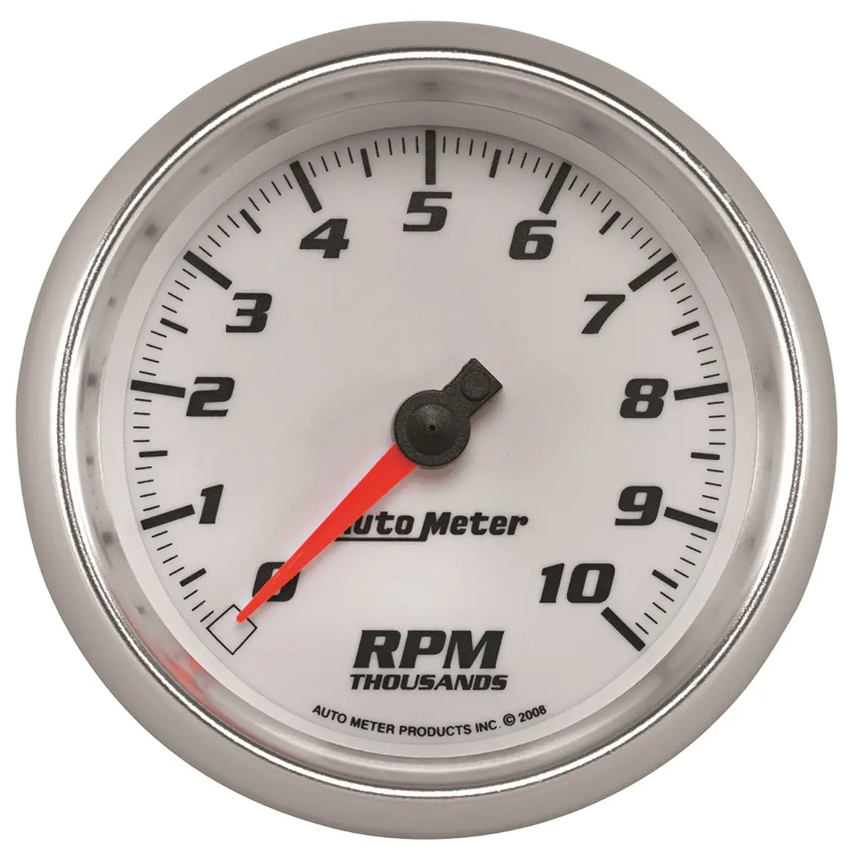 3-3/8 In. Tachometer 0-10000 Rpm White Pro-Cycle 1