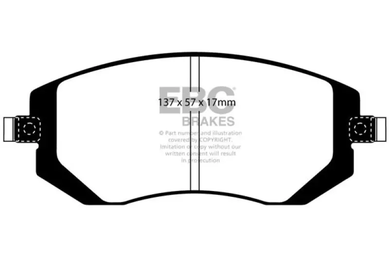 Ebc 04-06 Saab 9-2X 2.0 Turbo Redstuff Front Brake Pads 1