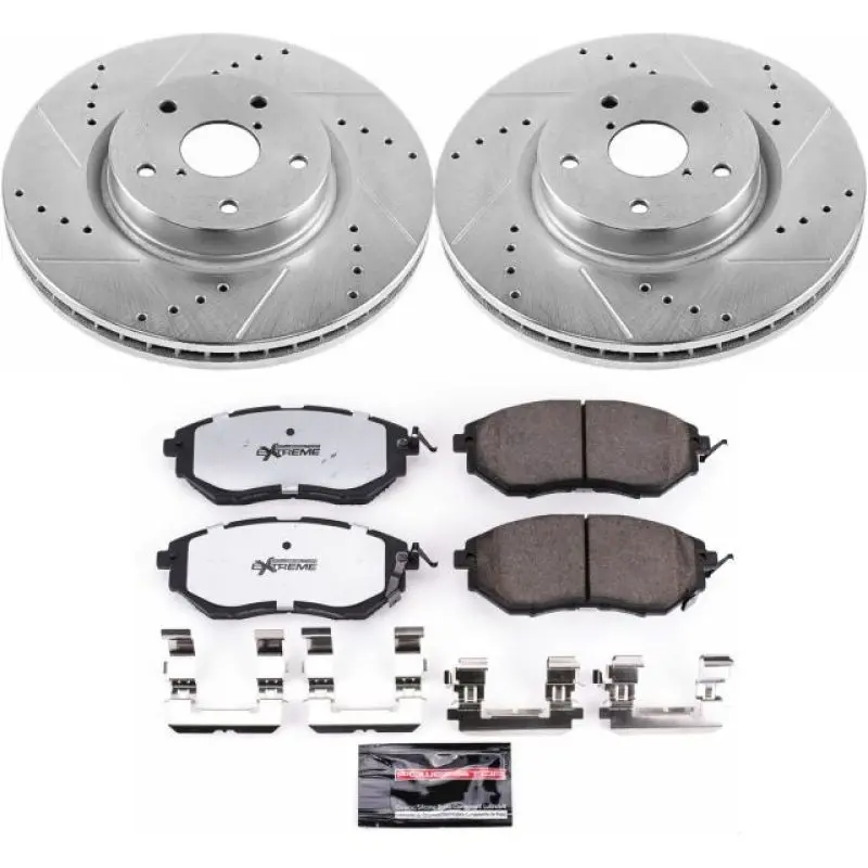 Power Stop 06-07 Subaru B9 Tribeca Front Z26 Street Warrior Brake Kit 1