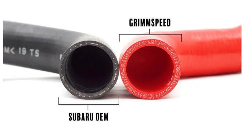 Grimmspeed 08-14 Subaru Wrx / 08-17 Subaru Sti / 09-13 Subaru Forester Xt Radiator Hose Kit - Black 1