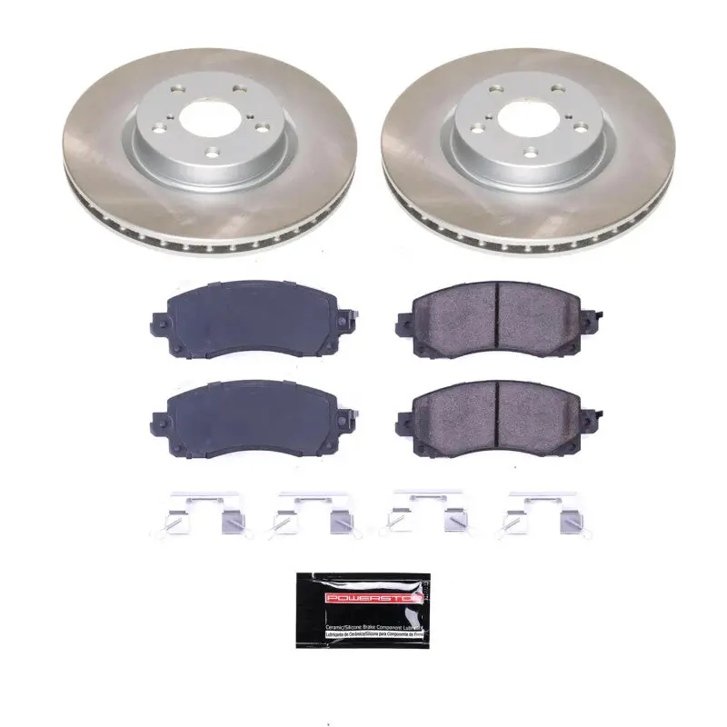 Power Stop 17-22 Subaru Impreza Front Semi-Coated Rotor Kit 1