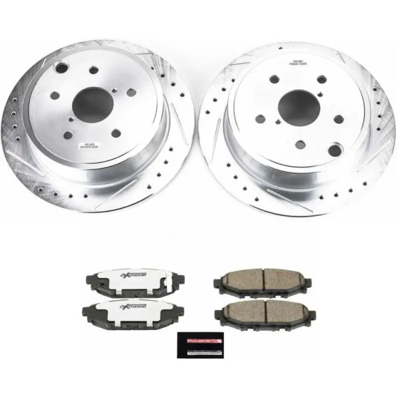 Power Stop 15-19 Subaru Wrx Rear Z26 Street Warrior Brake Kit 1