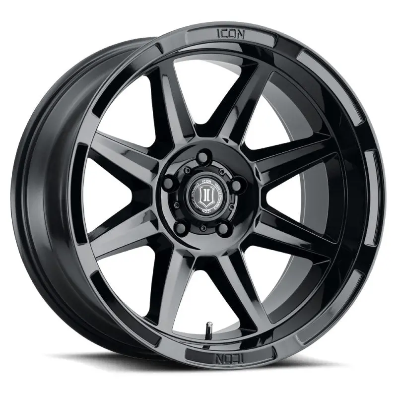 Icon Bandit 20X10 6X5.5 -24Mm 4.5In Bs 106.10Mm Bore Gloss Black Wheel 1