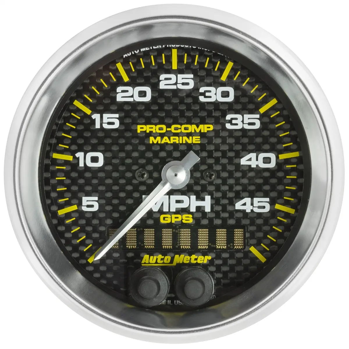 3-3/8 In. Gps Speedometer 0-50 Mph Marine Carbon Fiber 1