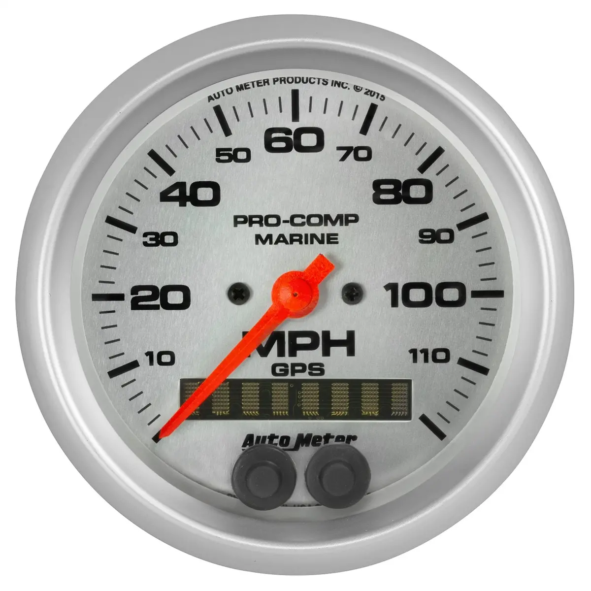3-3/8 In. Gps Speedometer 0-120 Mph Marine Silver Ultra-Lite 1